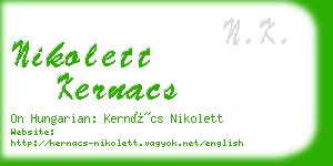 nikolett kernacs business card